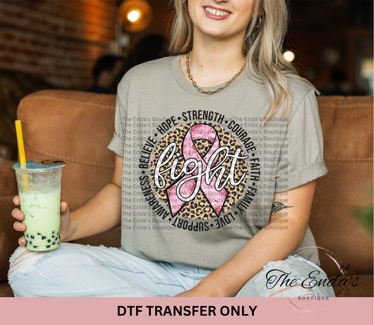 Fight Breast Cancer DTF Transfer