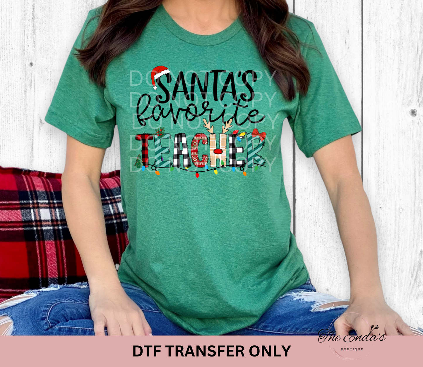 Santa's Favorite Teacher DTF Transfer