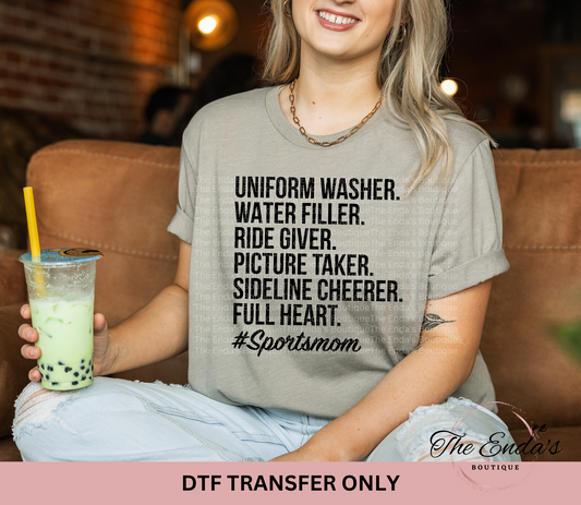 #Sportsmom DTF Transfer