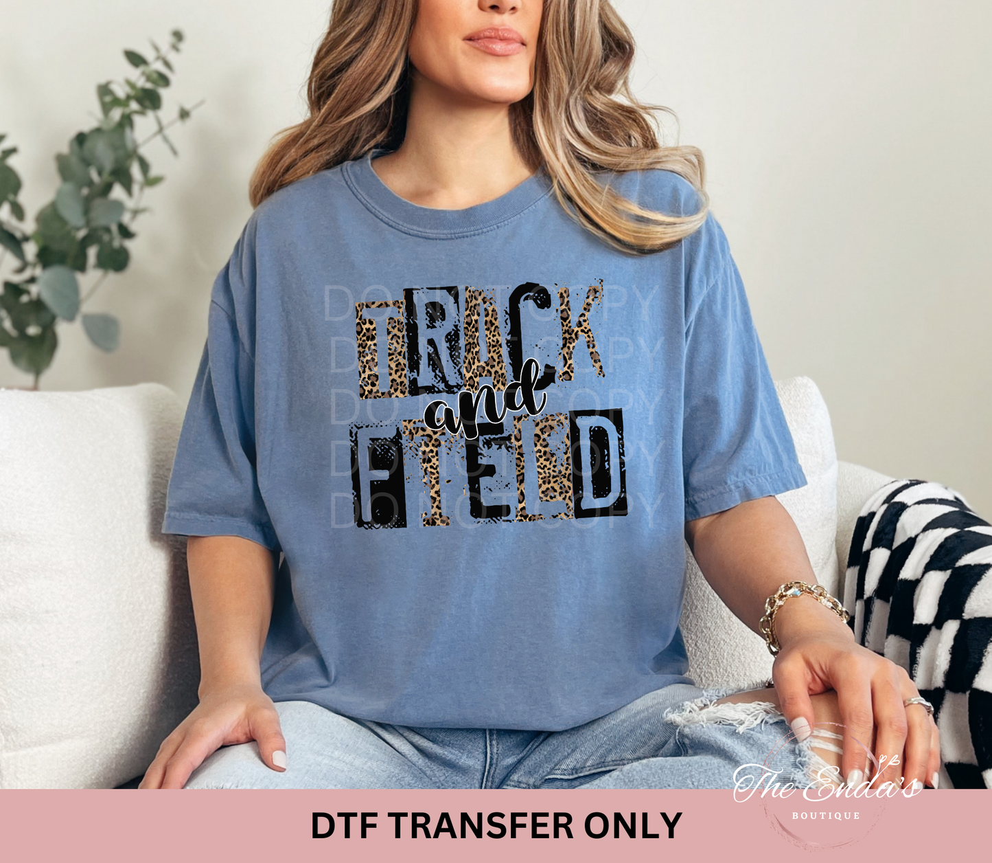 Leopard Track And Field DTF Transfer