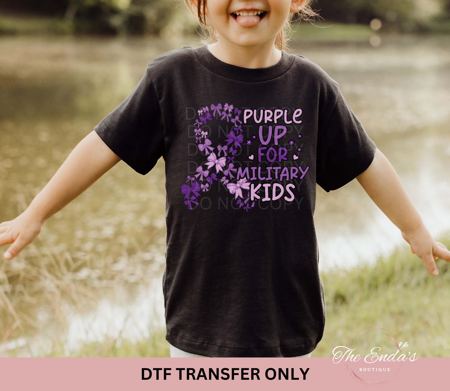 Purple Up Coquette Ribbon DTF Transfer