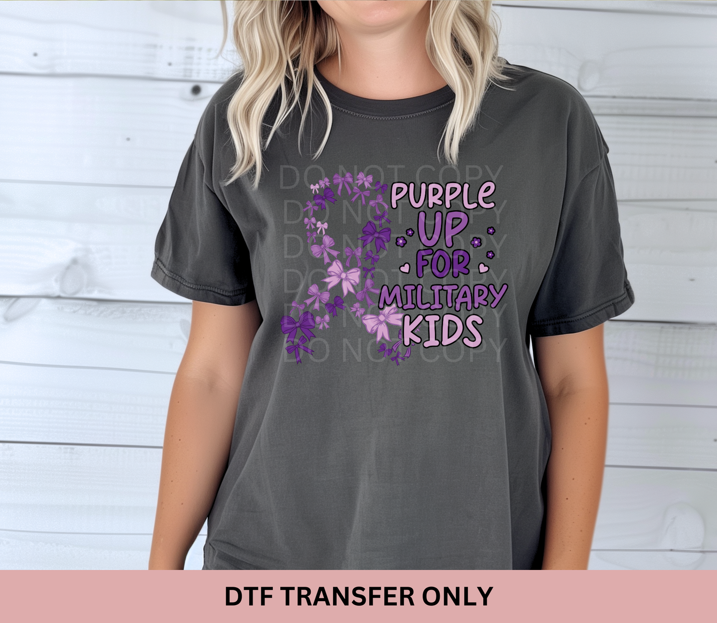 Purple Up Coquette Ribbon DTF Transfer