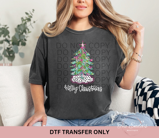 Merry Christmas Coquette Dalmatian DTF Transfer