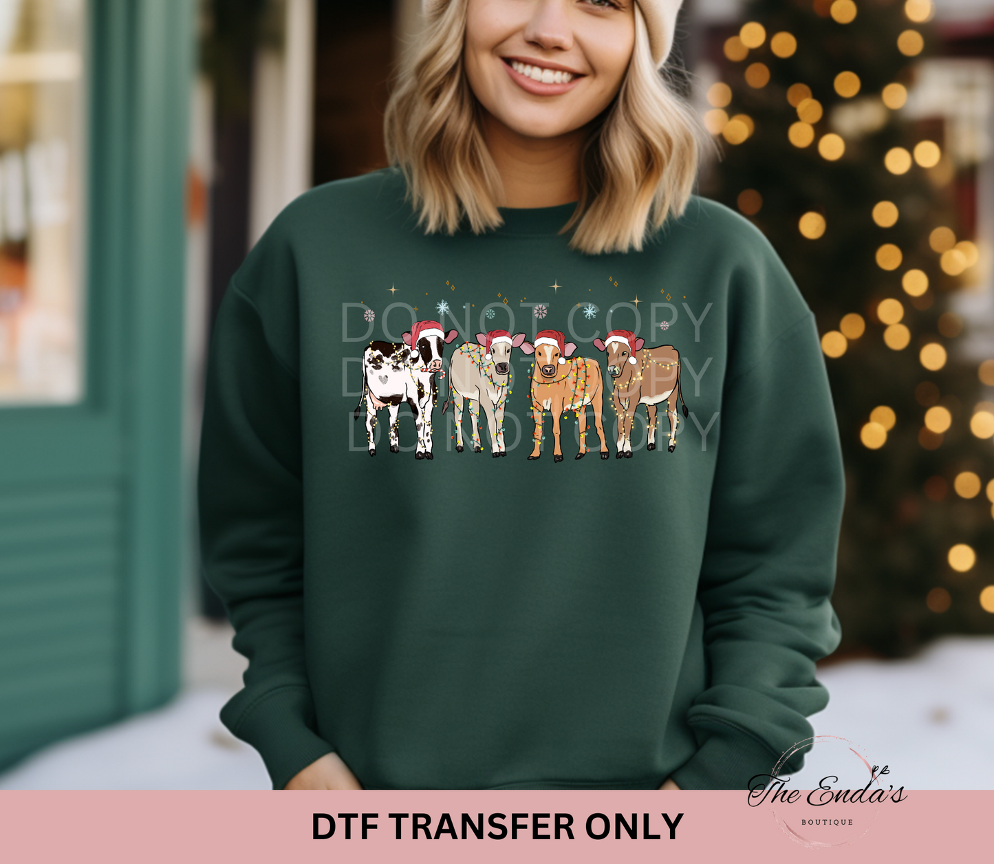 Christmas Cows DTF Transfer