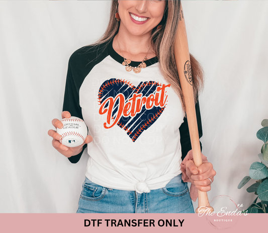 Detroit Baseball DTF Transfer