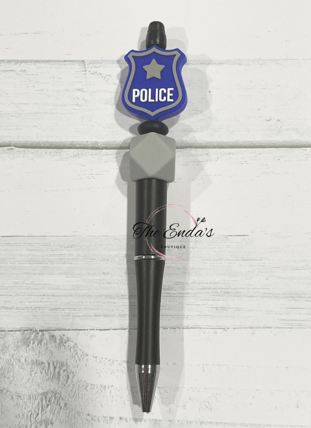 Police Badge Beaded Pen