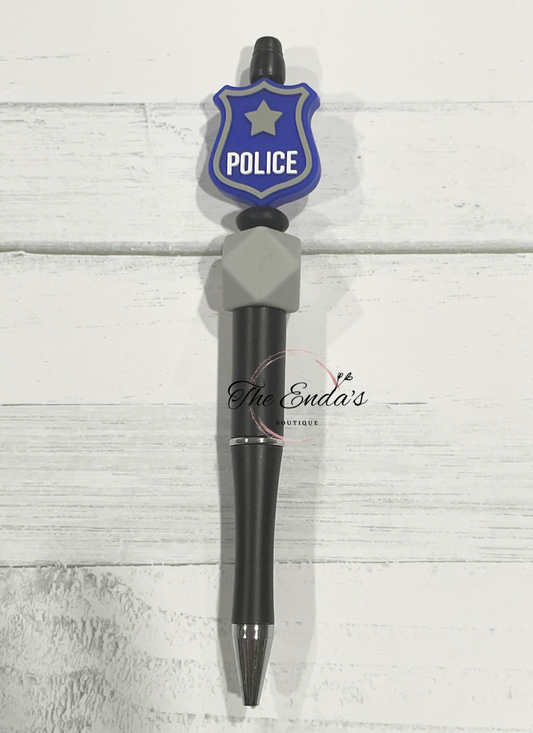 Police Badge Beaded Pen