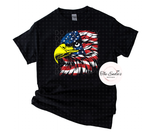American Flag Eagle Short Sleeve T-Shirt