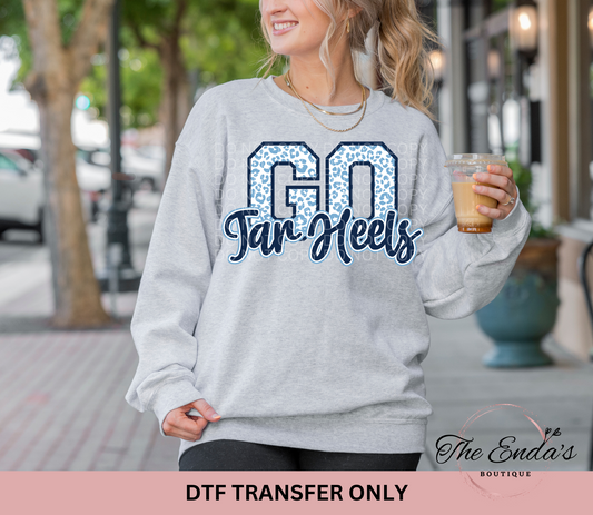 Go Tar Heels DTF Transfer