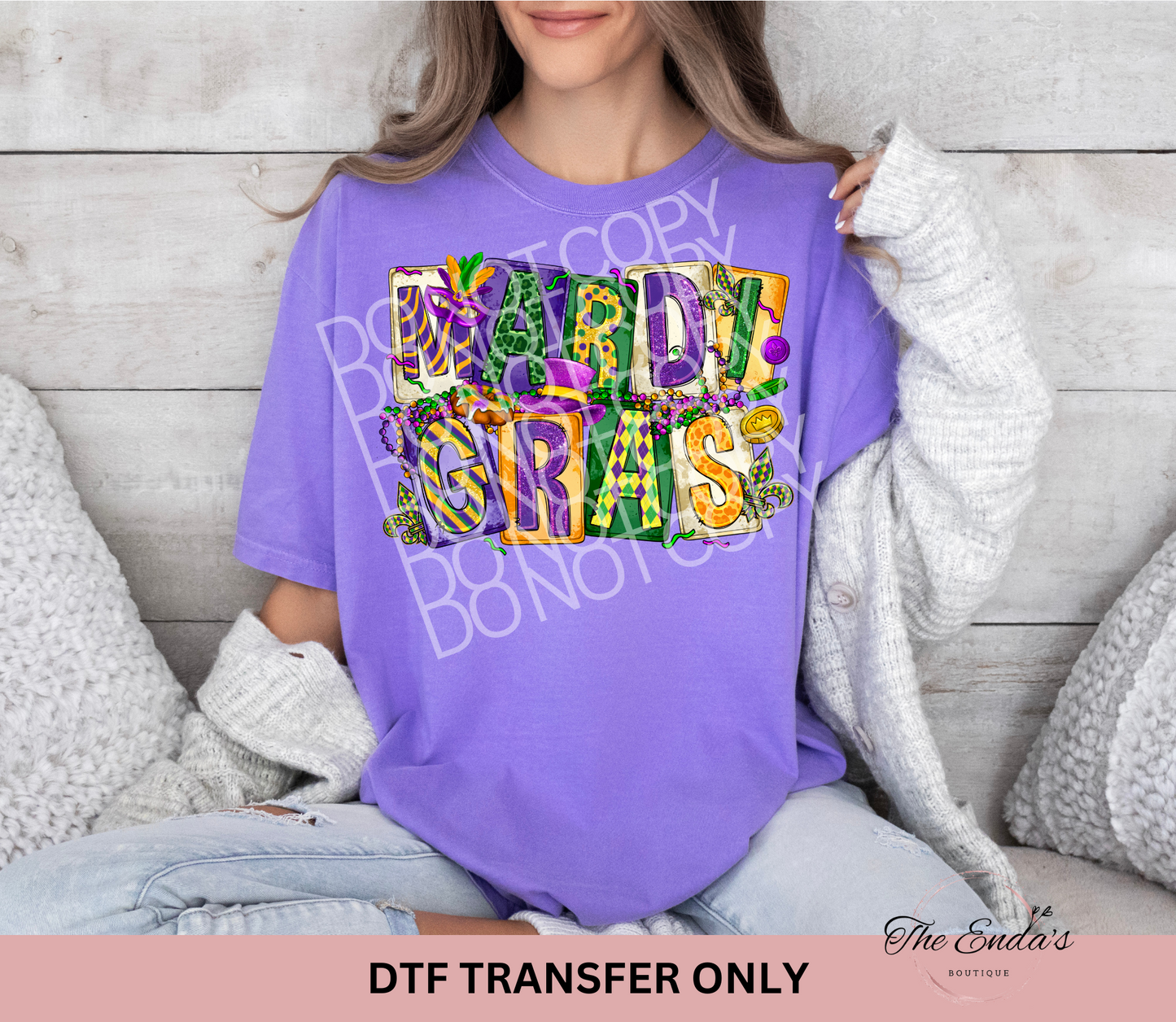 Mardi Gras DTF Transfer