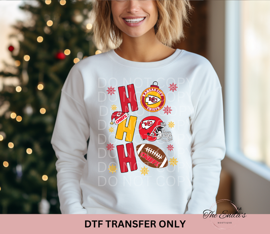 Ho Ho Ho Kansas City Chiefs DTF Transfer