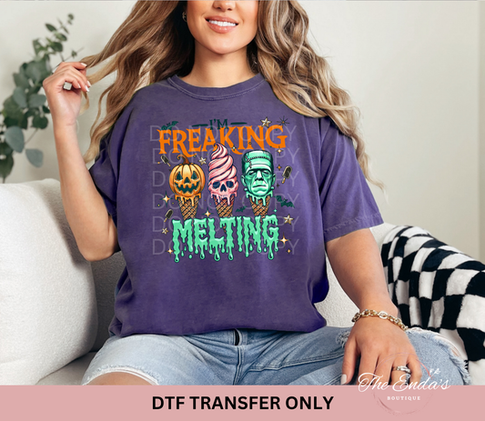 I'm Freaking Melting Spooky Cones DTF Transfer