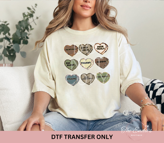 Hunting Valentine's Hearts DTF Transfer