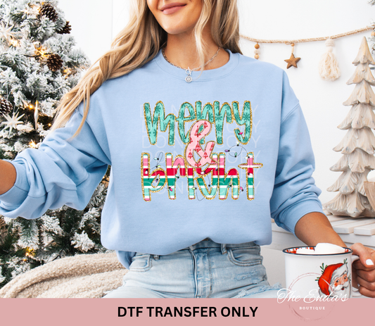 Merry & Bright DTF Transfer