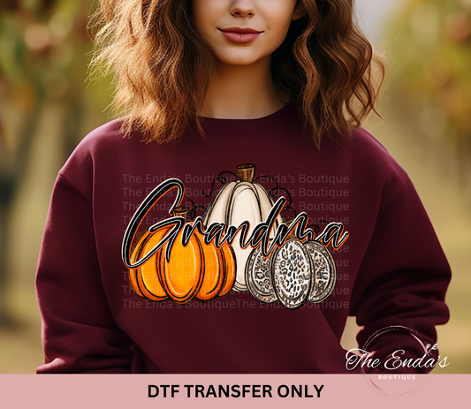 Grandma Pumpkin Trio DTF Transfer