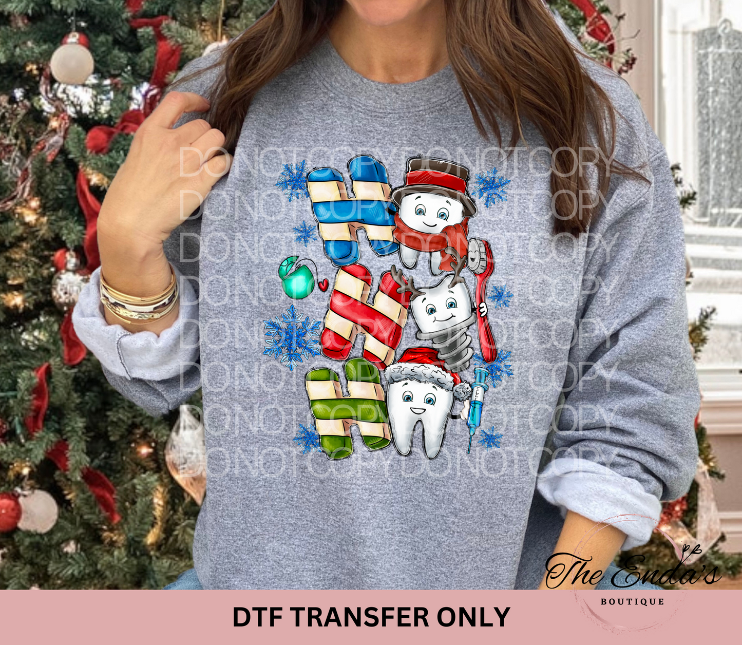 Ho Ho Ho Tooth DTF Transfer
