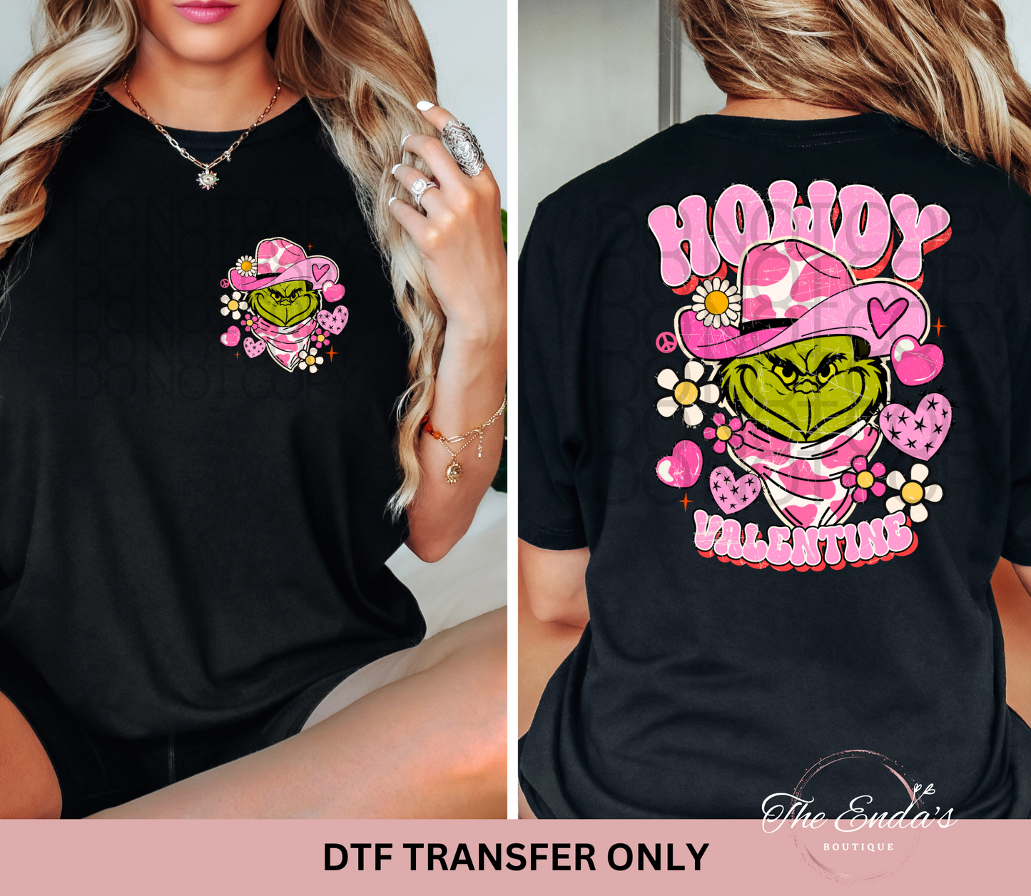 Howdy Valentine (FRONT/BACK SET) DTF Transfer