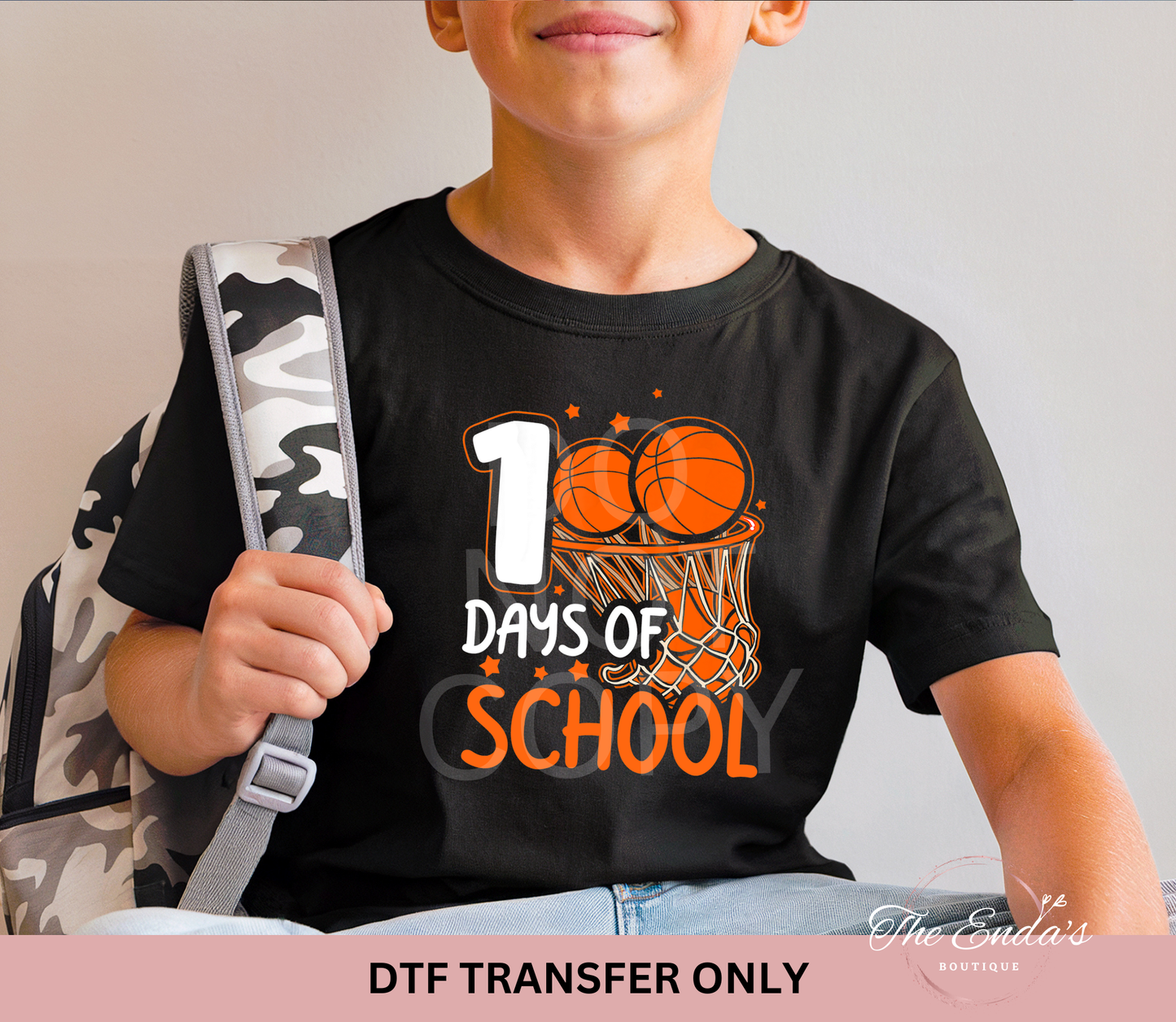 Basketball 100 Days Of School DTF Transfer