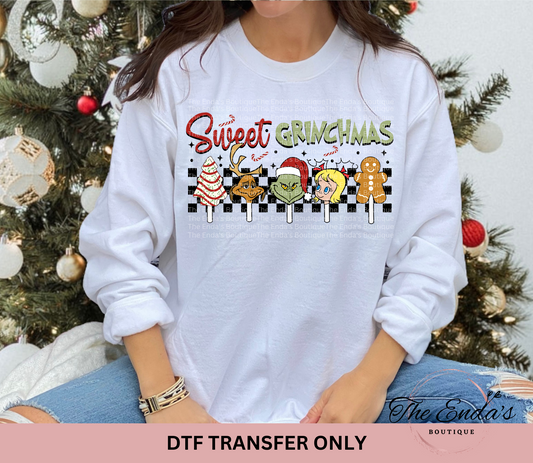 Sweet Christmas DTF Transfer **AVAILABLE IN TWO DIFFERENT COLORS**