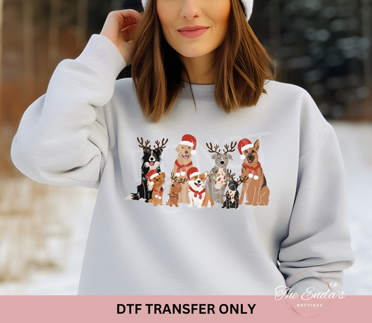 Christmas Dogs DTF Transfer