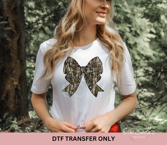 Camo Bow DTF Transfer