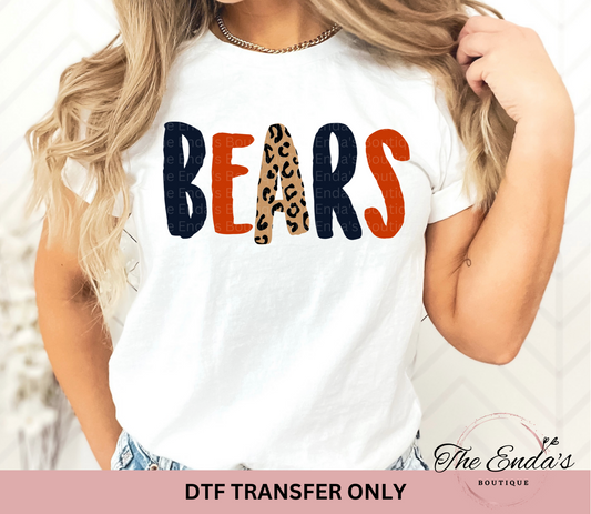 Cheetah Bears DTF Transfer