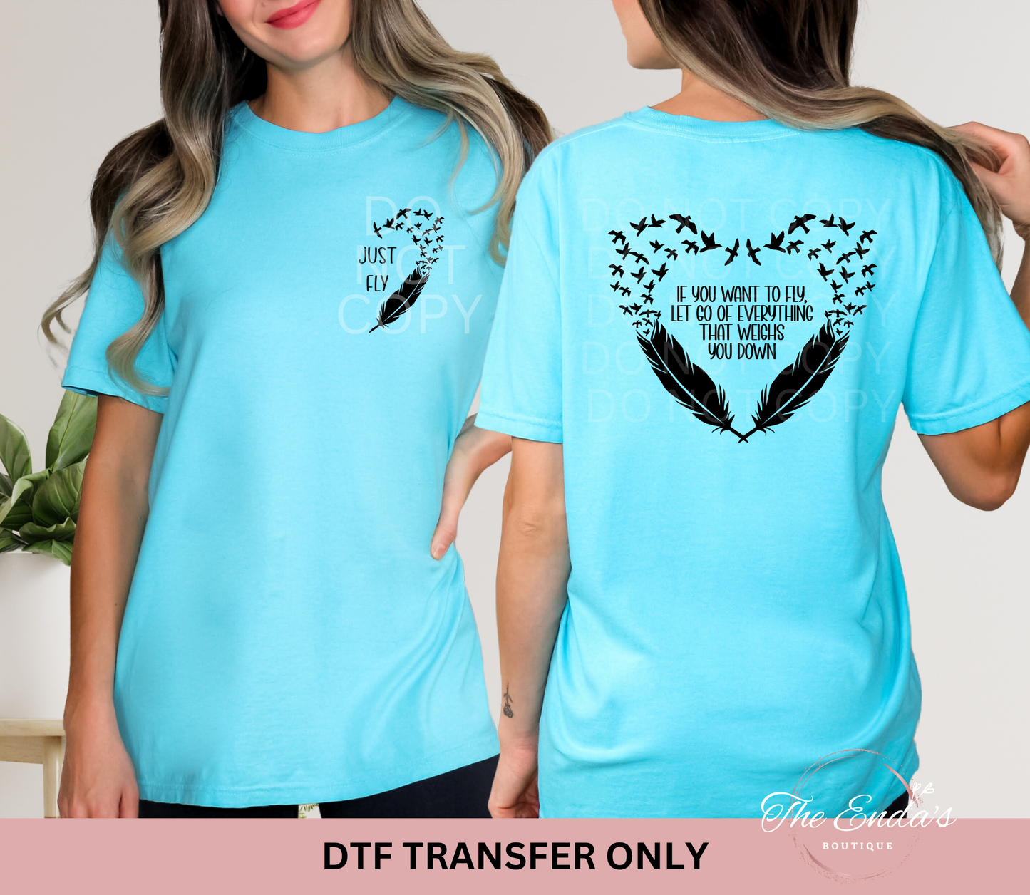 Just Fly (FRONT/BACK SET) DTF Transfer