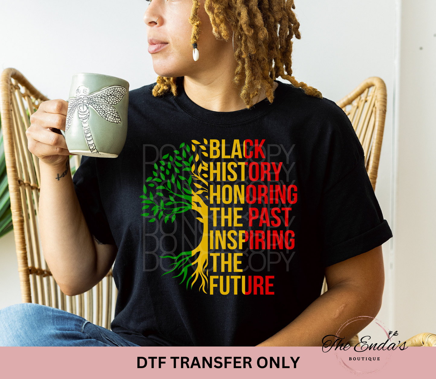 Black History Honoring The Past Inspiring The Future DTF Transfer