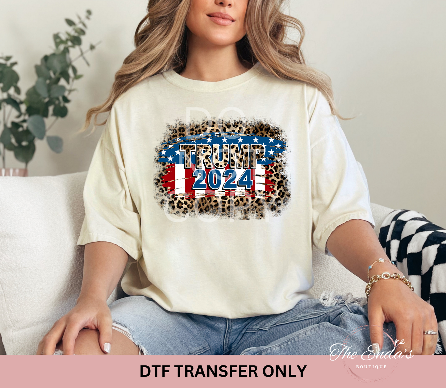 Trump 2024 Cheetah DTF Transfer