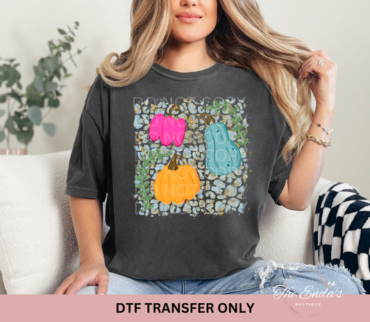 Leopard Pumpkins DTF Transfer