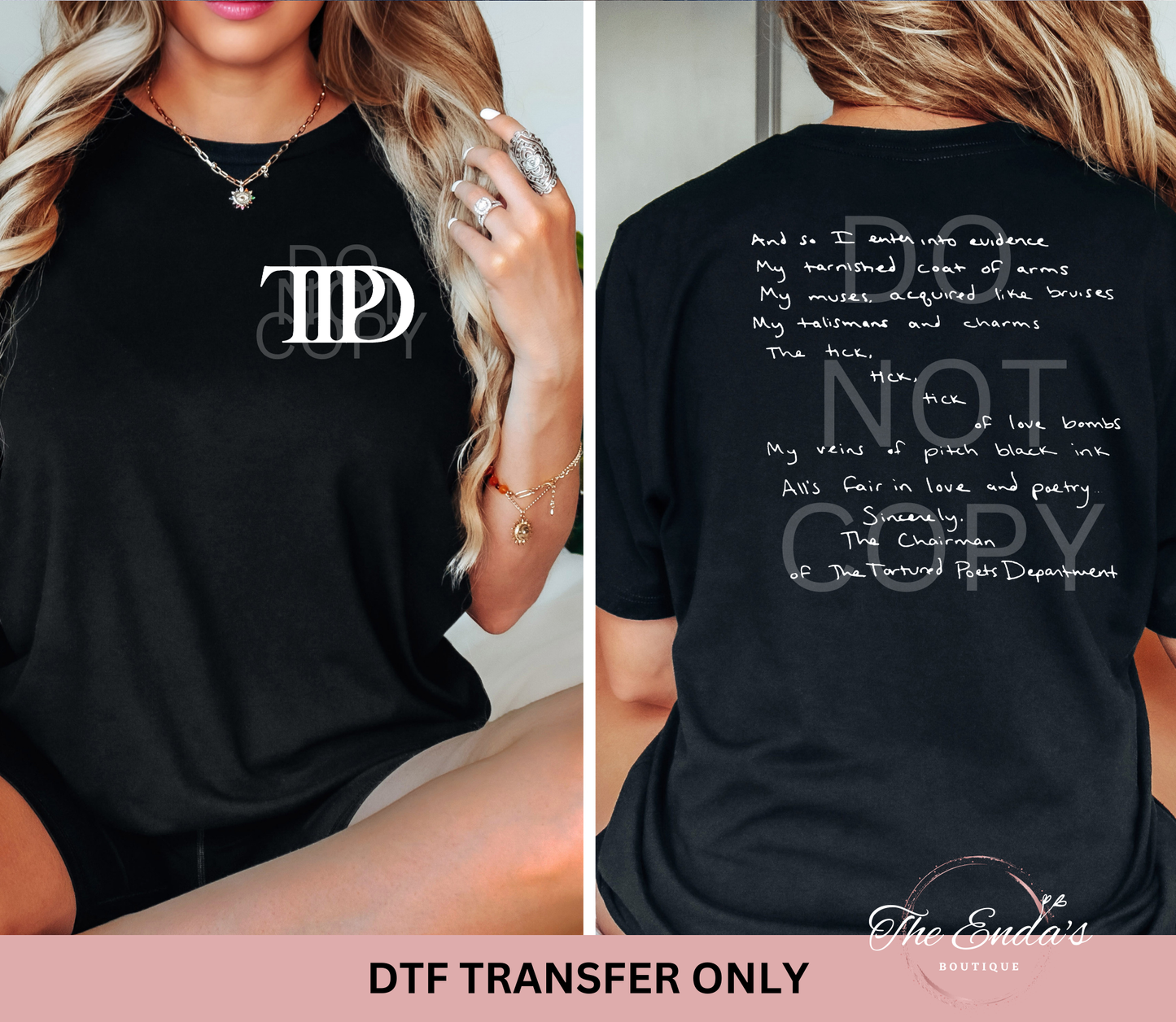 TTPD (FRONT/BACK SET) DTF Transfer