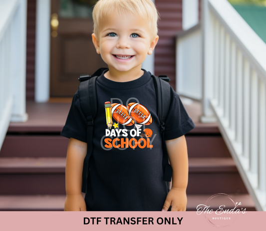 Football 100 Days Of School DTF Transfer