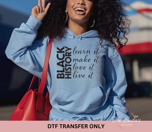 Black History DTF Transfer