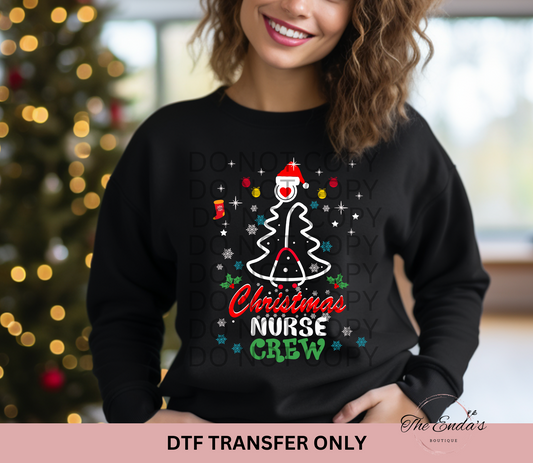 Christmas Nurse Crew DTF Transfer