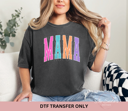 Bright Varsity Mama DTF Transfer