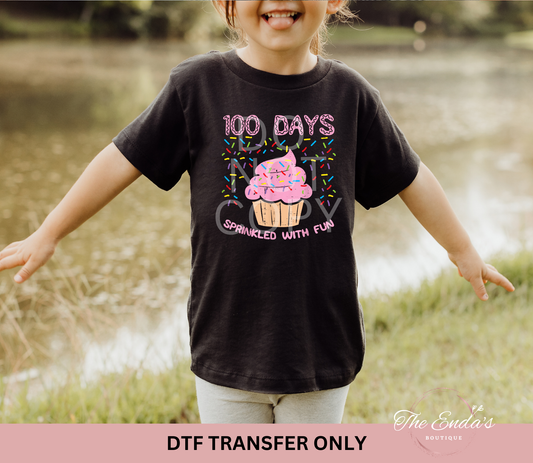 100 Days Sprinkled With Fun DTF Transfer