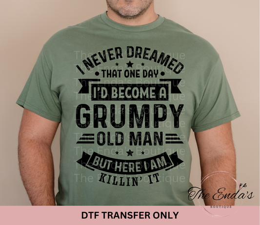 Grumpy Old Man DTF Transfer