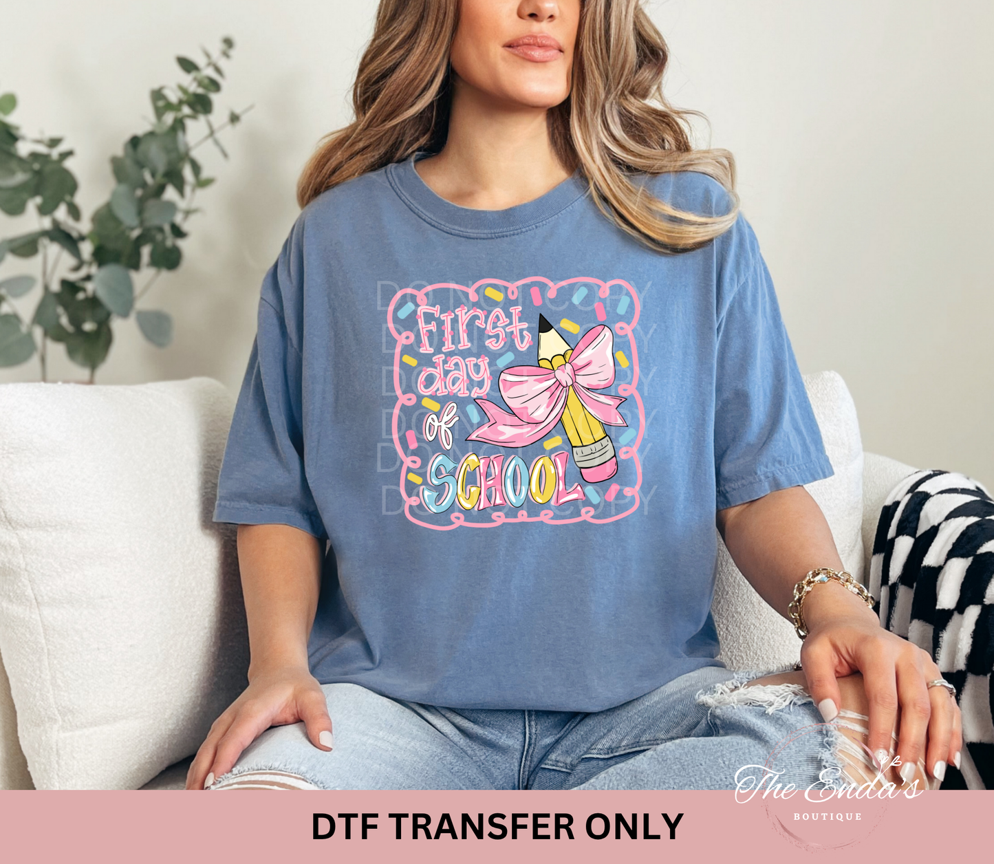 First Day Of School Sprinkles Coquette DTF Transfer