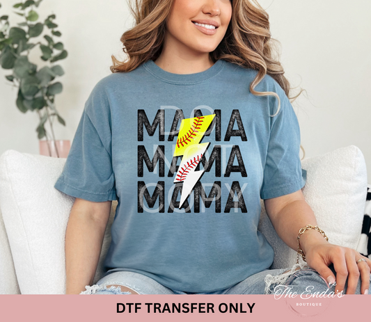 Mama Softball/Baseball DTF Transfer