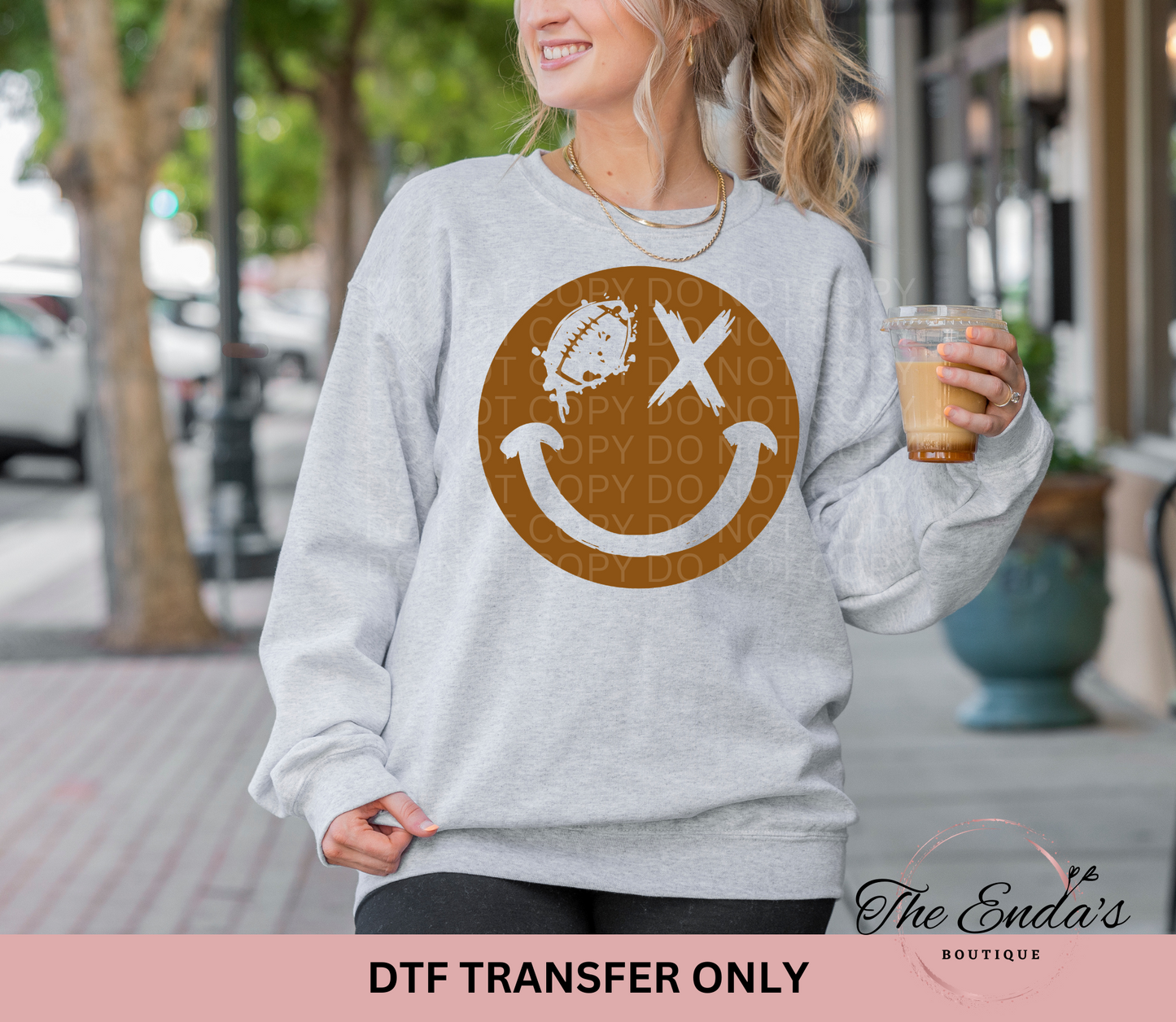 Football Smiley DTF Transfer