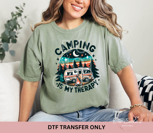 Camping Is My Therapy DTF Transfer