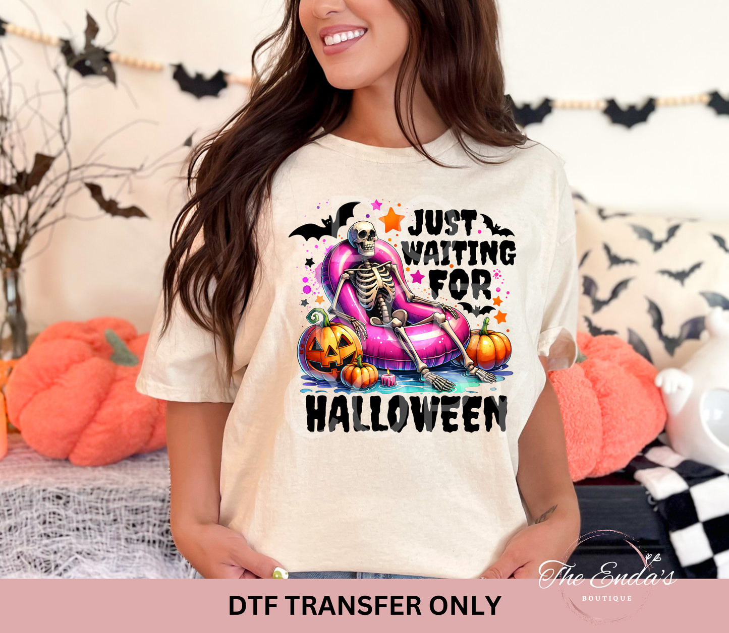 Just Waiting For Halloween DTF Transfer