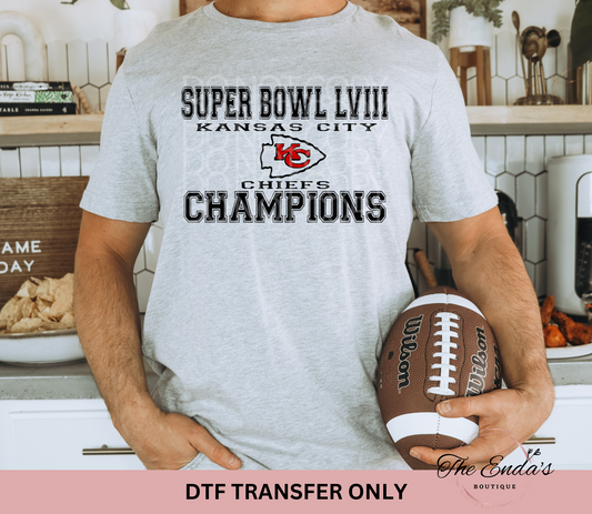 SB LVIII KC Champions DTF Transfer