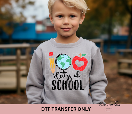 100 Days Of School DTF Transfer