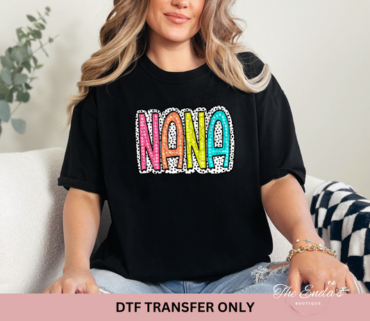 Nana Dalmatian Dots DTF Transfer