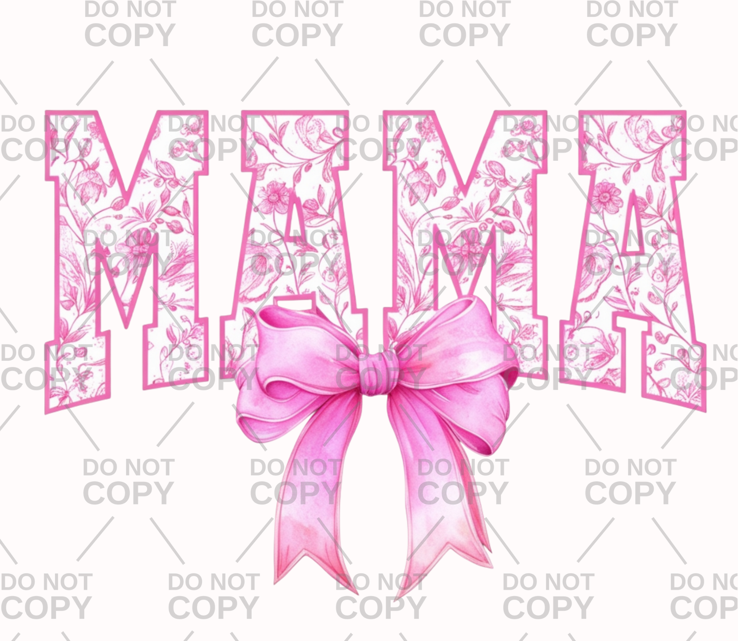 Pink Floral Mama Coquette DTF Transfer