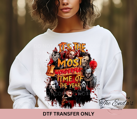 Horror It's The Most Wonderful Time Of The Year DTF Transfer