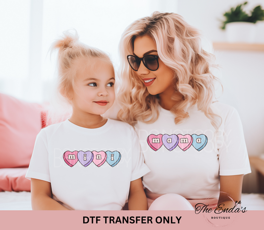 Mama and Mini Sweethearts DTF Transfer **SOLD SEPARATELY**