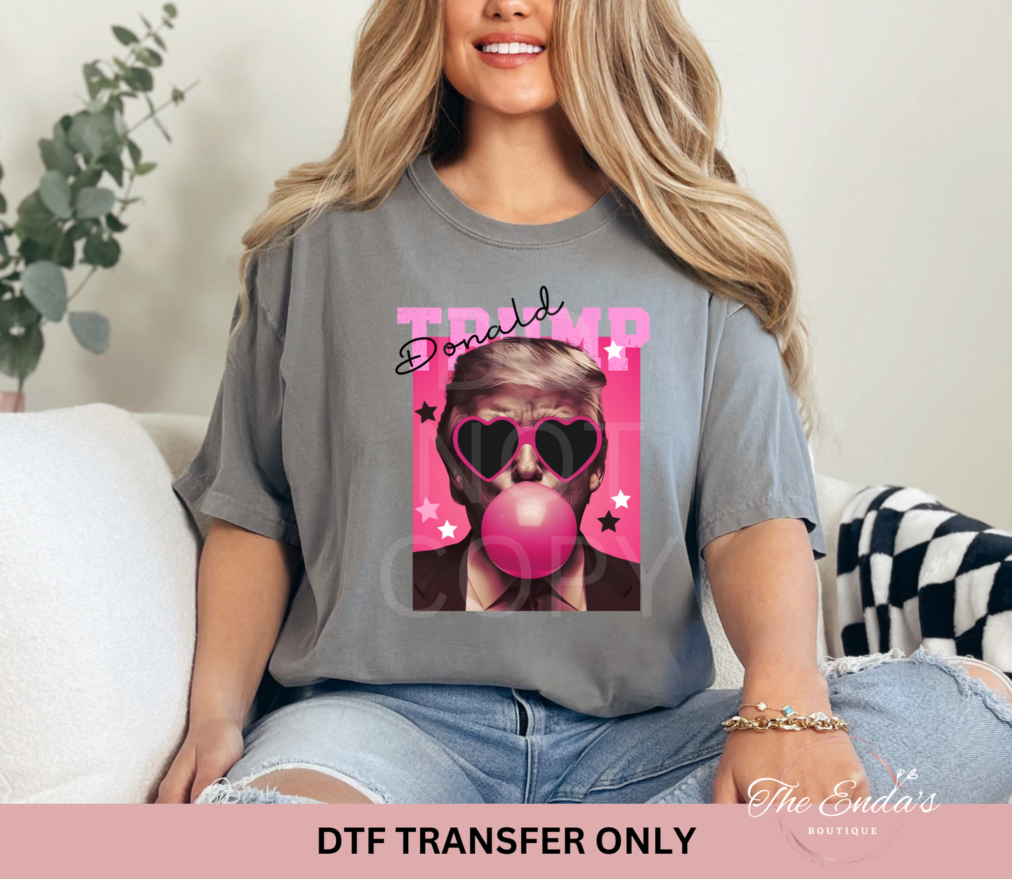 Trump Bubblegum DTF Transfer