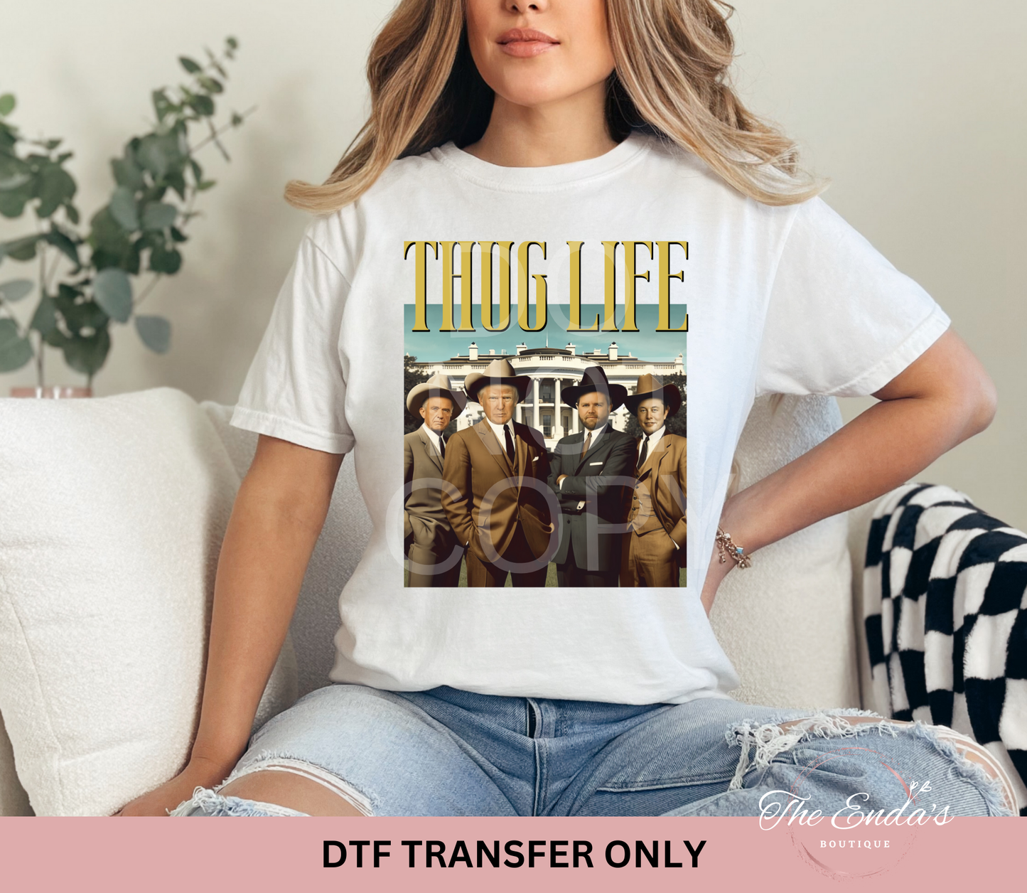 Trump Vance Thug Life DTF Transfer